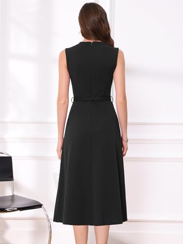Robe de travail sans manches ajustée pour valoriser la silhouette
