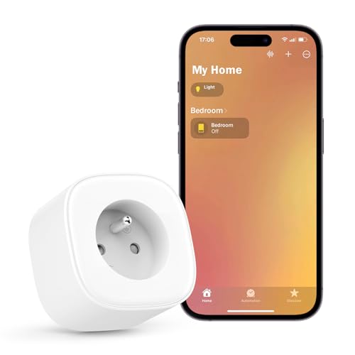 Meross Prise Connectée WiFi, Prise Intelligente avec Commande Vocale, Contrôle à Distance et Fonction de Temps, Fonctionne avec Alexa, Apple HomeKit et Google Home