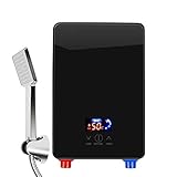 Electric Tankless Water Heater, vinmax 6500W 220V Constant Temperature Instant Hot Water Heater on Demand Water Heater with Shower Head Kit Water Heating Fast 3 seconds (Black)