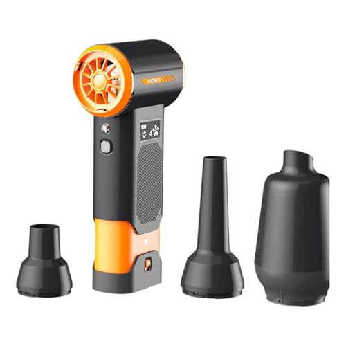 JISADER Ventilador de Mano, Ventilador de turbina, Ligero, turboventilador, Uso doméstico, 4 velocidades, Ajustable, Potente, soplador de Aire, Plumero JISADER Ventilador de Mano, Ventilador de turbina, Ligero, turboventilador, Uso doméstico, 4 velocidades, Ajustable, Potente, soplador de Aire, Plumero
