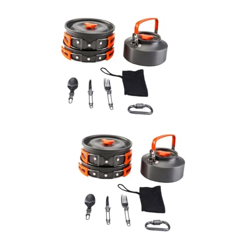 Réchaud de camping extérieur lot de 2 matériel cuisson léger