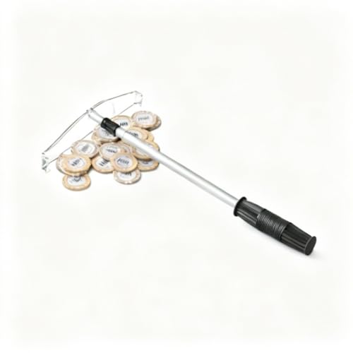 Râteau à jetons de poker télescopique de luxe en métal et plastique de 70 cm