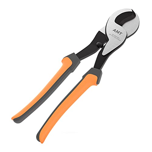 American Mutt Tools 10 Inch Cable Cutters Heavy Duty Shears | Heavy Duty Wire Cutters For Copper And Audio Wire | Battery Cable Cutter Tool, Cable Cutters Electrical | Big Wire Cutters Heavy Duty #TOP5
