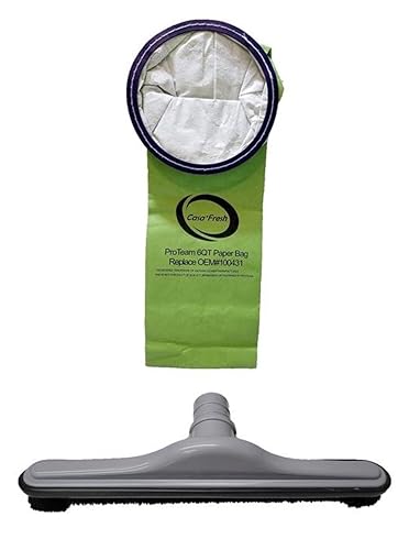 Replacement Bare Floor Tool + 10 PK for ProTeam QuarterVac HEPA - QuarterVac - TailVac - ProVac - QuietPro BP - GoCartVac - AviationVac 6 QT Round Backpack Vacuum Bags. Part # 100431 100623