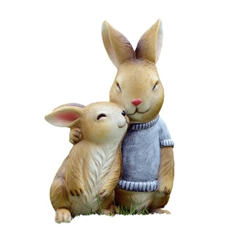 Lapin jaune d'extérieur en résine comme idée cadeau originale pour passionné de jardin - 2