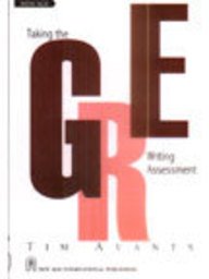 Paperback Taking The Gre Writing Assessment Book