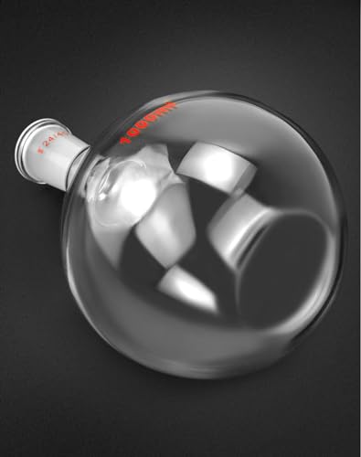 image for QWORK 1000ml Borosilicate Glass Boiling Flask with 24/40 Standard Tape