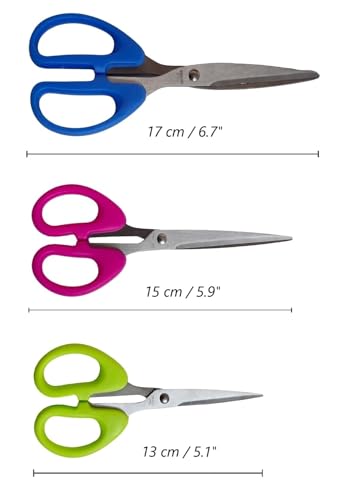 Image of Heff Scissors Set of 3, Multipurpose Scissor for Office, Home and Students