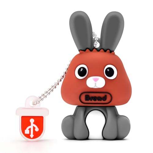 BORLTER CLAMP Clé USB 32 Go Mignon Lecteur Flash en Forme de Lapin, Clé mémoire Nouveau Lecteur de Pouce USB Pendrive Cadeau pour Le Stockage de données externes