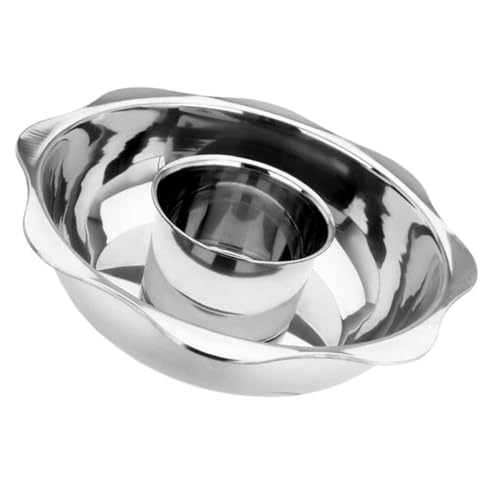 ZUNOXAZ ステンレス製仕切り火鍋鍋 大容量ファミリー用二食鍋 丈夫で滑らか清掃簡単 多用途キッチン調理器具 ホームパーティー対応