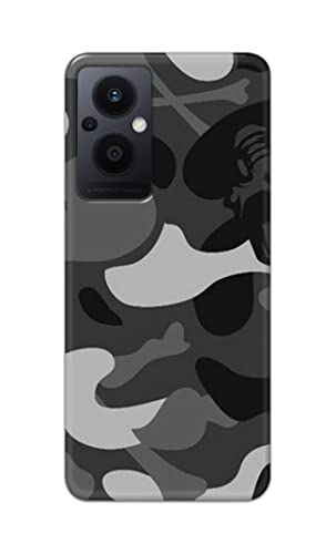 Image of Printed Hard Back Cover Case for Oppo F21 Pro 5G | Oppo F21s Pro 5G | Oppo Reno 7Z 5G Back Cover (Army Pattern) -702