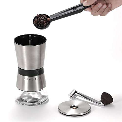 SXLCKJ 75g Kaffeemühle Manuelle Edelstahl Kaffeemühle Grobmahlung Keramik Mechanismus Coffe Mi (Crusher) – Bild 8