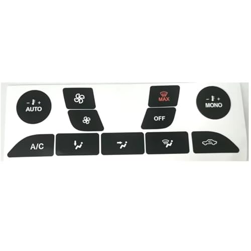 Réparation de boutons de climatisation usés : stickers Ford Focus 99-05