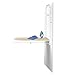 HOMZ Over-the-Door Steel Top Ironing Board, Foldable, with Free Set of Dryer Balls Included, White, 42