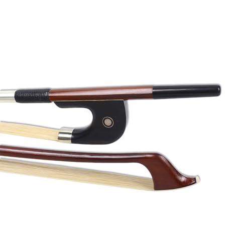 Yinfente 3/4 Aufrechte Kontrabassschleife aus Brasilholz, deutsche Schleife, natürliche Haarschleife, gut ausbalanciert