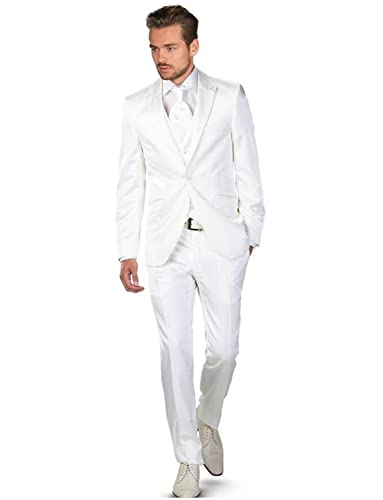 Costume de mariage haut de gamme trois pièces pour hommes avec smoking à revers en pointe