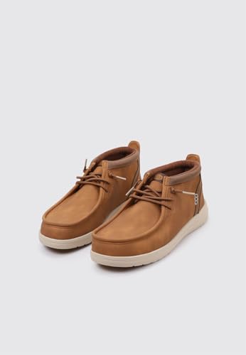 Hey Dude 42051 Wally Mid Gripr Classic Cognac Men's Leather Boots Brown3