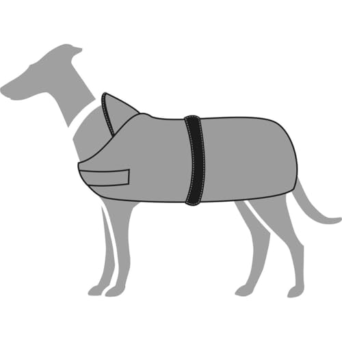 HUNTER Hundemantel DENALI, Farbe: grau, warmer Hundemantel mit Fleece-Innenfutter, wasserabweisend, reflektierend, hoher Kragen, perfekte Passform, leicht waschbar, Größe: 50