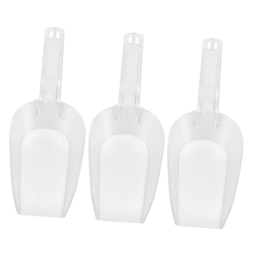 FONDOTIN 3 piezas Cucharas de Acrílico para Alimentos Pala Multiusos para Harina Hielo y Cereales Diseño Ergonómico para Cocina y Hogar