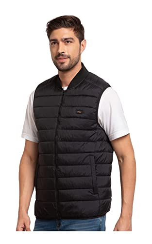 Image of Spykar Men's Polyester Solid Regular Jacket (MJK02BBSL094)