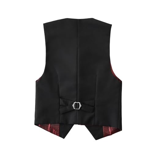 Boys Suit Vest Kids Formal Waistcoat Vest with Pockets Adjustable Back Strap Vest for Wedding Piano Performance2