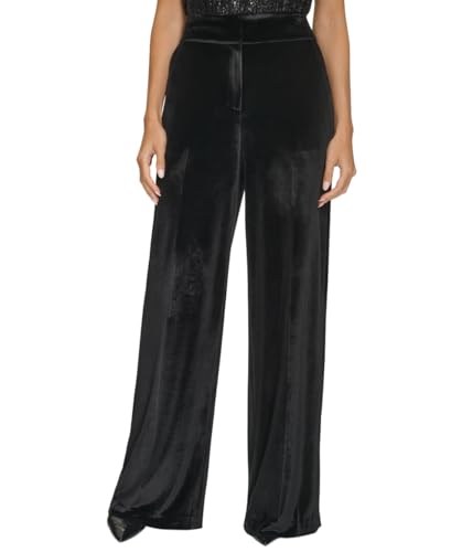 Calvin Klein Women's Wide Leg Hidden Closure Trouser Pant