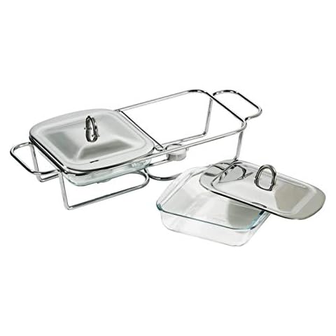 Premier Housewares Food Warmer With Handles Food Warmer Buffet Server Stainless Steel Practical And Durable Buffet Server And Warming Tray 15 x 50 x 23 Cover