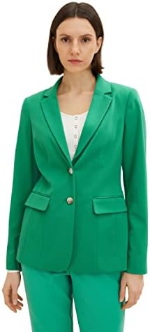 TOM TAILOR 1035882, Blazer Mujer, 31032 - Vivid Leaf Green, 32