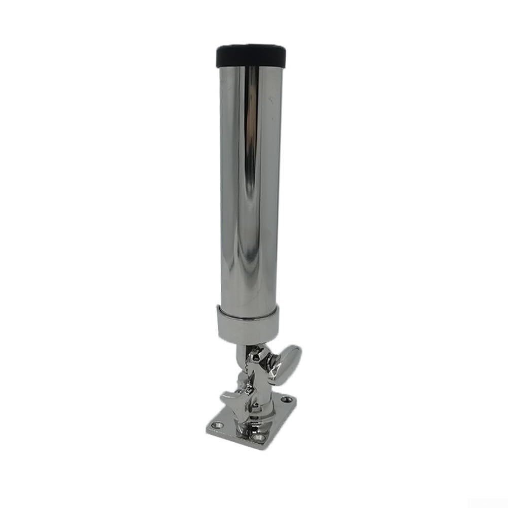 Supporto regolabile per canna da pesca marina in acciaio inossidabile 316 con base quadrata hardware per ponte argento