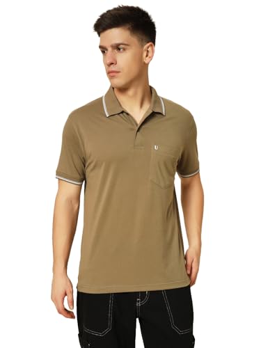 Image of UNIBERRY Men's Cotton Half Sleeves Solid Polo Neck T-shirt-MT4-BG 4XL