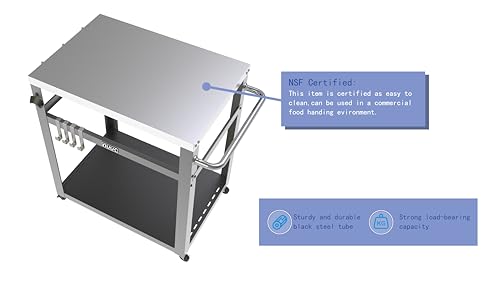 NUUK-Double-Shelf-Movable-Outdoor-Dining-Cart-Table-20-x-30-Stainless-Steel-Commercial-Multifunctional-Kitchen-Food-Prep-Worktable-on-Wheels NUUK Double Shelf Movable Outdoor Dining Cart Table 20 x 30 Stainless Steel Commercial Multifunctional Kitchen Food Prep Worktable on Wheels