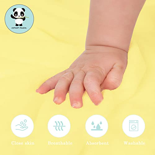Image of HIPHOP PANDA Ultra Soft Hooded Baby Towel - 2-Layer Thick 500GSM Absorbent | Rayon Made from Bamboo, Hooded Bath Towel for Newborn, Infant, Toddler, Baby Registry - Yellow Duck, 21.5x22.5 In