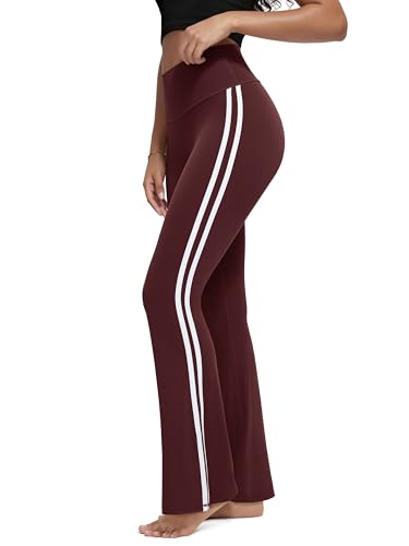 ODODOS Cloud Feeling Flared Yoga Pants for Women, High Waist Casual Bootleg Lounge Pants, 30