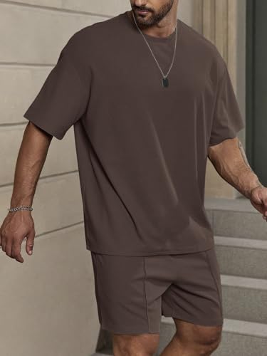 Image of Vogaan Men's T-Shirt and Shorts Set | Top & Shorts Night Suits Set | Night Wear for Men | Holiday Outfits for Men's