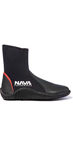 Nava Performance 5mm Neoprene Wetsuit Zipped Boots NAVABT02 - Black - Unisex - Nava Footwear - 10