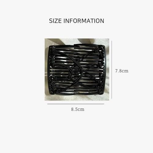 Clip para cabello ajustable negro, pack 2 miniatura 6