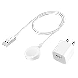 Watch Charger Magnetic Charging Cable with USB Wall Charger Travel Plug Adapter for iWatch Portable Wireless Charging 3.3FT Cord Compatible with Apple Watch Series 7/SE/6/5/4/3/2/1