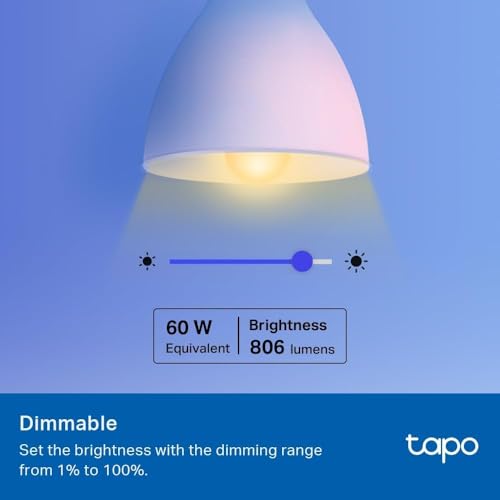 Tapo L530E (2-Pack) E27 Smart Bulb, Alexa Light Bulbs, LED Light Bulb, Extra Bright WiFi Smart Bulb, Colour Changing Light Bulb, Dimmable, 8.3W, Schedule & Timer, Remote Control Bulb, Energy Saving
