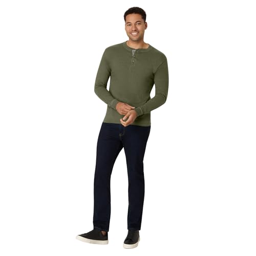 image for Hanes mens Beefy Long Sleeve Three-button Henley Shirt, Camouflage Gre