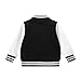 Mud Kingdom Toddler Boys Baseball Jacket Long Sleeve Jackets for Kids Quick Dry Buttons Coat Fashion Black 2T