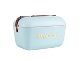 Polarbox Nevera nevera clásica retro vintage camping picnic playa 20L Celeste/Marron