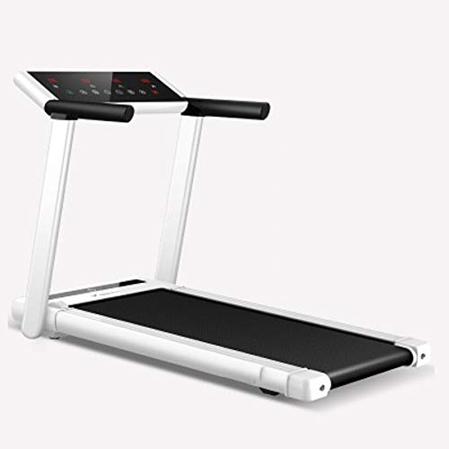 Image of Electric Treadmill Foldable Running Machine 14 km /h Max Speed Easy Assembly with Adjustable Display Panel 3-Level Manual Incline Convenient Tablet Stand for Home Use (Color : White)