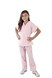 Natural Uniforms Childrens Scrub Set--Soft Touch (5/6, Pink)