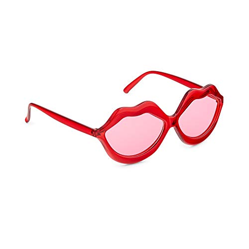 WEDDINGSTAR Women’s Unique Shaped Bachelorette Party Sunglasses - Red Lips