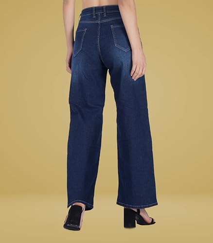 Image of i'sol Jeans for Women | Baggy Jeans for Women High Waist | Wide Leg Jeans for Woman | Bell Bottom Jeans