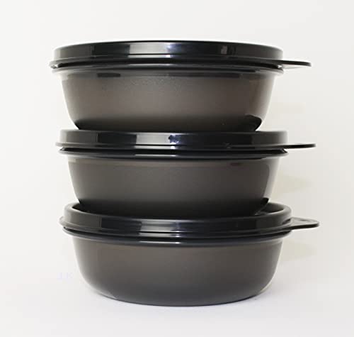 TUPPERWARE Kühlschrank Hit-Parade 300ml 3X Schwarz Mini Panorama + Mini Tasse Petrol Cover