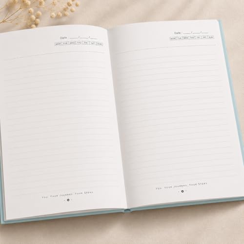 Image of Blue Blossom Floral A5 Diary Notebook, Water-Resistant Hardbound, 200 Ruled Pages 90 GSM, Diary for Women, Girls and Travel