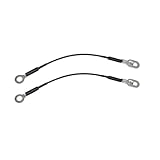 Motoforti Car Truck Tailgate Lift Support Cables, for Chevrolet C1500 88-99, Metal Plastic, Black Silver Tone, 2 Pcs