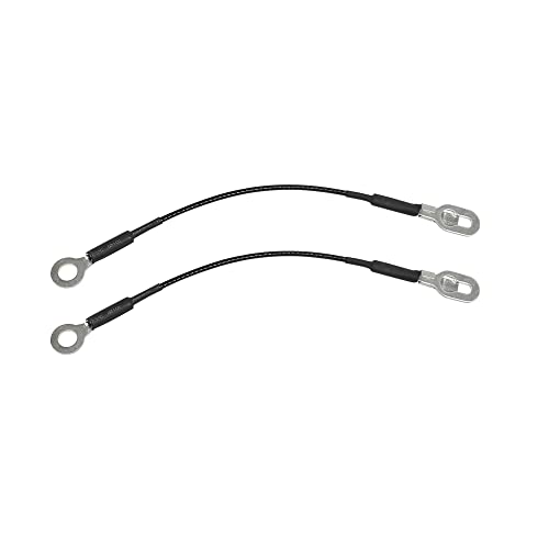 Motoforti Car Truck Tailgate Lift Support Cables, for Chevrolet C1500 88-99, Metal Plastic, Black Silver Tone, 2 Pcs