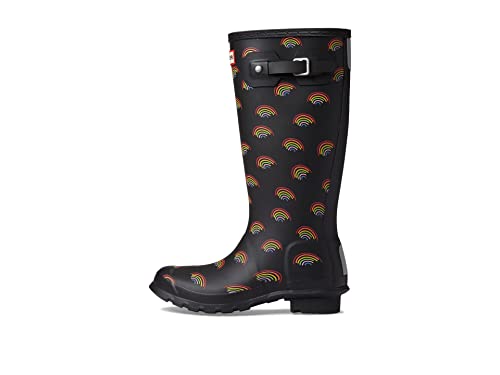 Hunter Kids Original Boots For Little And Big Kids Offers Rubber Upper, Textile Lining, And Rainbow-Inspired Patterns Allover Mini Rainbow Print 3 Little Kid M #TOP29